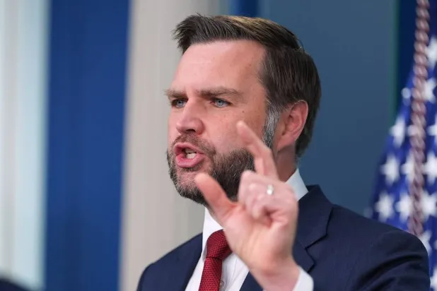 Vice President JD Vance speaks with reporters in the James Brady Press Briefing Room at the White House, Thursday, Sept. 3, 2026, in Washington. (AP)