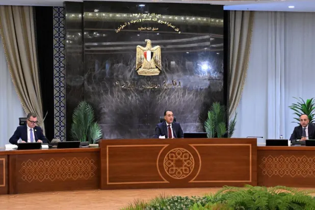رئيس الوزراء المصري مصطفى مدبولي خلال مؤتمر صحافي الخميس (الحكومة المصرية)