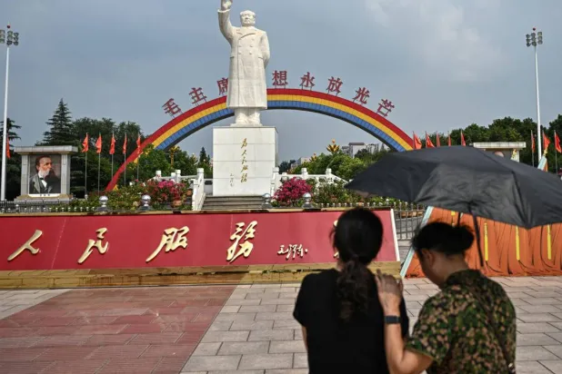 The Great Helmsman, who died September 9 1976, is still very much a fixture in central Henan province's Nanjie -- often dubbed "China's last Maoist village". Pedro PARDO / AFP