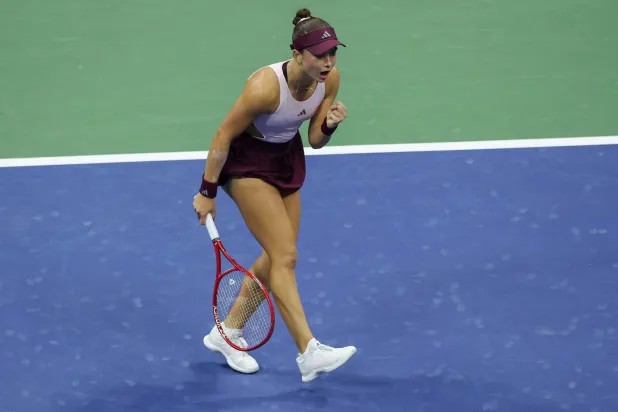 Iva Jovic of the US in action against Alexandra Eala of the Philippines during the Women's Singles third round of the US Open Tennis Championships in Flushing Meadows, New York, USA, 05 September 2026. EPA/BRIAN HIRSCHFELD