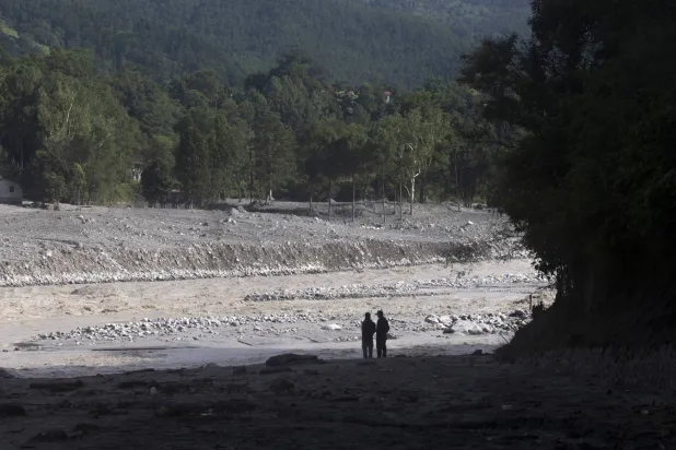 People walk through a flood-affected area in Devighat, Nuwakot district, Nepal, 05 September 2026. EPA/NARENDRA SHRSTHA