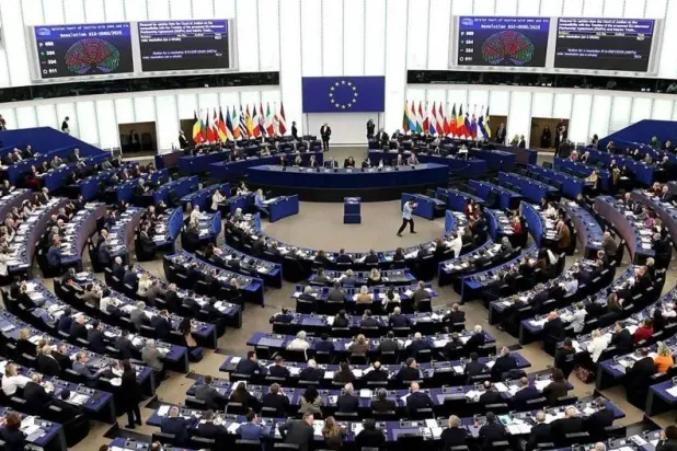 البرلمان الأوروبي يواصل سلسلة قراراته ضد تركيا بسبب وجودها العسكري في شمال قبرص (أ.ف.ب)

