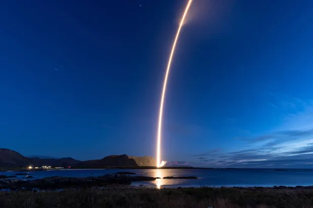 Germany's Isar Aerospace rocket is launched into space from a base in Andoeya, Norway, September 5, 2026. Isar Aerospace/Franziska Kegel/Handout via REUTERS