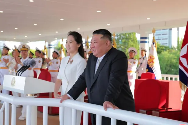 Kim Jong Un has vowed my North Korea's navy a nuclear force. KCNA / KCNA VIA KNS/AFP
