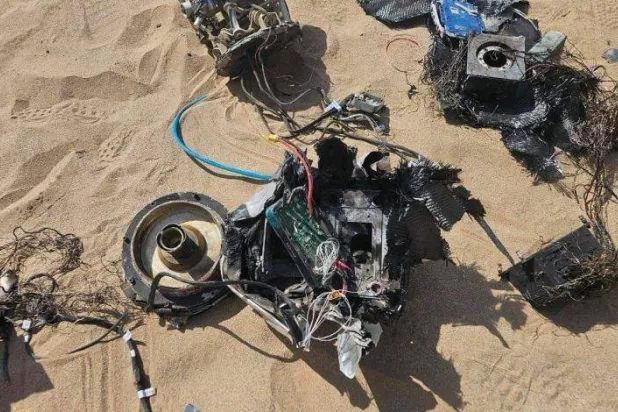 Houthi drones downed by government forces. (Saba) 