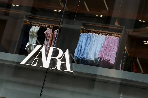 A Zara logo is displayed on the facade of a store of the brand, owned by Spanish fashion retailer Inditex in London, Britain, September 2, 2026. (Reuters)