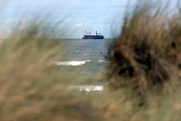 The Dubai Tower, a Chinese cargo ship, arrives in Teesport, Britain, September 9, 2026. (Reuters) 