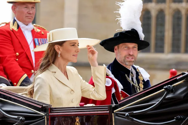 Catherine, Princess of Wales and Prince William, Prince of Wales depart the 2026 Order Of The Garter Service at Windsor Castle, in Windsor, England, June 15, 2026.  Chris Jackson/Pool via REUTERS