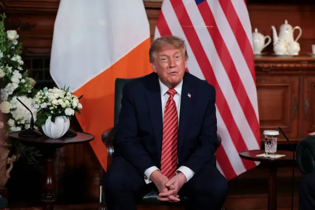 US President Donald Trump meets with Ireland's Prime Minister (Taoiseach) Micheal Martin (not pictured) at Farmleigh House in Dublin, Ireland, September 12, 2026. REUTERS/Kylie Cooper