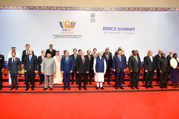 BRICS Zirvesi’ne katılan liderlerin toplu fotoğrafı (Mısır Cumhurbaşkanlığı)