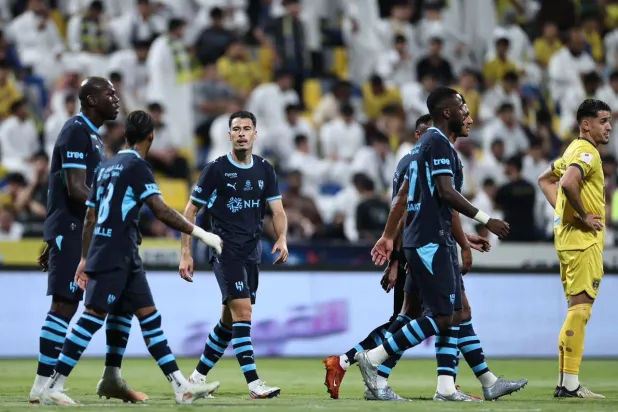 فرحة هلالية بأحد الأهداف في شباك التعاون (تصوير: سعد العنزي)