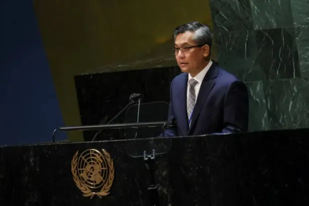 Myanmar'ın BM Daimî Temsilcisi Kyaw Moe Tun. (Arşiv- Reuters)