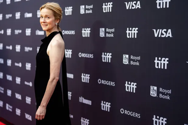  Laura Linney poses for a photograph on the red carpet for "Onwards and Sideways" at the Toronto International Film Festival, in Toronto on Sunday, Sept. 13, 2026. (Arlyn McAdorey/The Canadian Press via AP) 