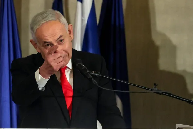  Israeli Prime Minister Benjamin Netanyahu delivers a statement to members of the press, in Jerusalem, September 8, 2026. (Reuters)