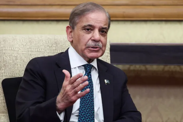 Pakistan's Prime Minister Shehbaz Sharif meets with Russian President Vladimir Putin (not pictured) at Diaoyutai State Guesthouse in Beijing, China, September 2, 2025. (Reuters)