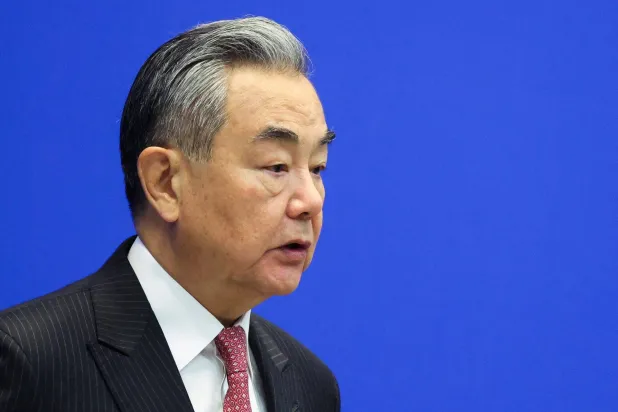 Chinese Foreign Minister Wang Yi delivers his speech at the opening ceremony of the Lanting Forum in Beijing, China, October 27, 2025. (Reuters)