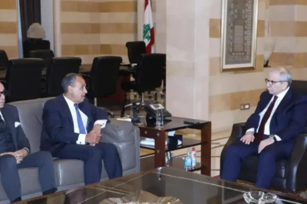 محادثات سابقة بين وزير الخارجية المصري ورئيس الوزراء اللبناني نواف سلام في بيروت (الخارجية المصرية)