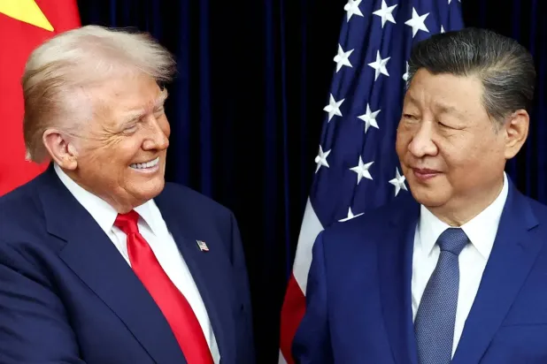 ABD Başkanı Donald Trump ve Çin Devlet Başkanı Şi Cinping, Busan’da düzenlenen ikili görüşme sırasında... Güney Kore, 30 Ekim 2025 (Reuters)