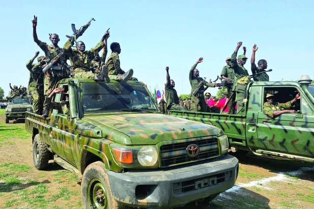 Sudan Ordusu’nun Gedaref’teki askerî geçit töreninden (AFP)
