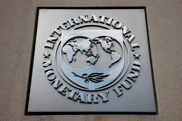 FILE PHOTO: A view of the International Monetary Fund logo at its headquarters in Washington, D.C., US, November 24, 2024. REUTERS/Benoit Tessier/File Photo