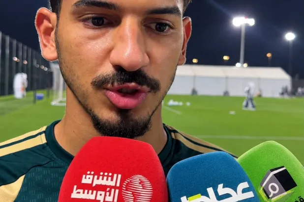محمد محزري لاعب المنتخب السعودي (الشرق الأوسط)