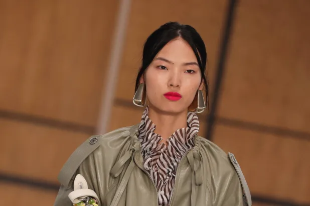  A model presents a creation at the Burberry Spring/Summer 2027 collection show during London Fashion Week, in London, Britain, September 21, 2026. (Reuters)
