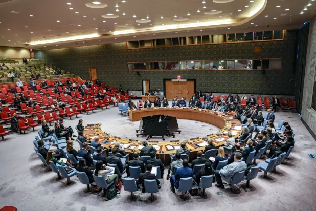 11 September 2026, US, New York: A wide view of the UN Security Council chamber during a UN Security Council meeting marking the 25th anniversary of the 11 September 2001 terrorist attacks and examining the evolving global terrorist threat and international efforts to counter terrorism. (dpa)