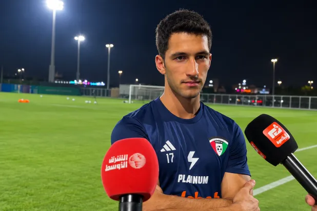 عبد الله العوضي لاعب المنتخب الكويتي (الشرق الأوسط)