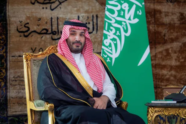 15 September 2026, Egypt, Cairo: Prince Mohammed bin Salman bin Abdulaziz Al Saud, Saudi Crown Prince and Prime Minister, meets with Egypt's President Abdel Fattah al-Sisi. (SPA) 