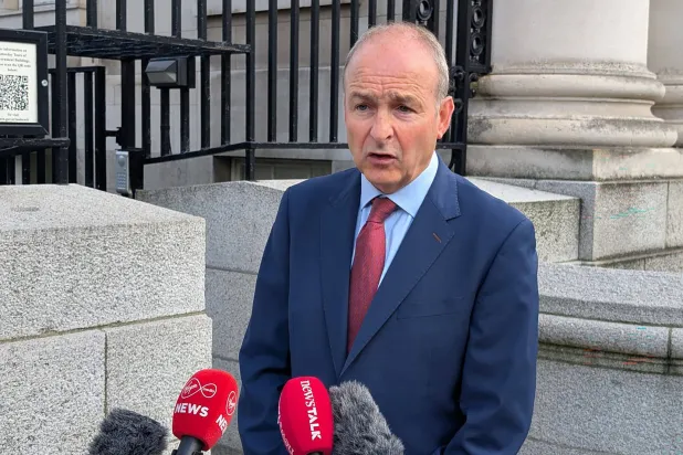 21 September 2026, Ireland, Dublin: Ireland's Prime Minister Micheal Martin speaks to members of the media before a Cabinet meeting, at Government Buildings. (dpa)