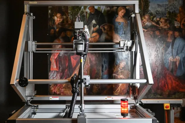 Prague's National Gallery expects to complete the reconstruction of Albrecht Duerer's "Feast of the Rosary" by 2031. Michal CIZEK / AFP
