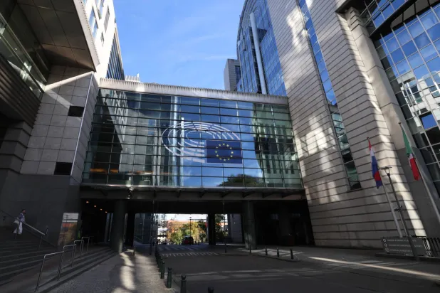 A view of the European Parliament in Brussels, Belgium, 23 September 2026. EPA/OLIVIER HOSLET
