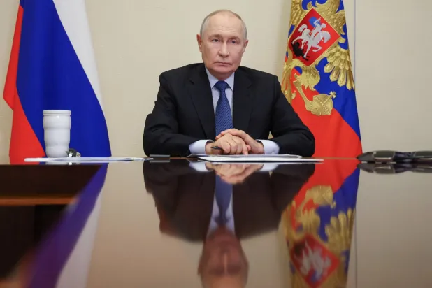 Russian President Vladimir Putin holds a meeting with members of the Russian government via videoconference at the Novo-Ogaryovo state residence, outside Moscow, Russia, 23 September 2026. (EPA/Vyacheslav Prokofyev / Sputnik / Kremlin Pool) 