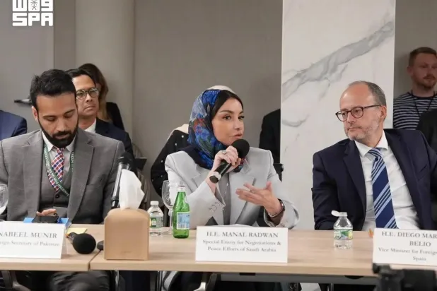 Dr. Manal Radwan participated in a high-level roundtable titled “From Sharm El-Sheikh to Phase II – Consolidating Peace and Early Recovery". (SPA)