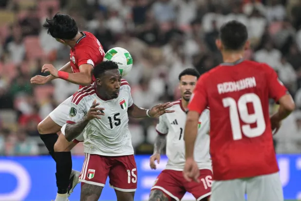  من المباراة التي جمع الإمارات واليمن في كأس الخليج (تصوير: علي خمج)
