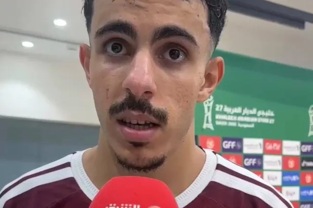 أيوب العلوي لاعب المنتخب القطري (الشرق الأوسط)