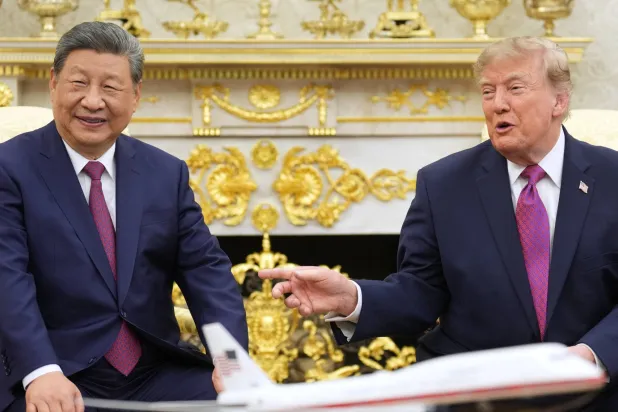  President Donald Trump and China's President Xi Jinping meet in the Oval Office of the White House, Thursday, Sept. 24, 2026, in Washington. (AP) 