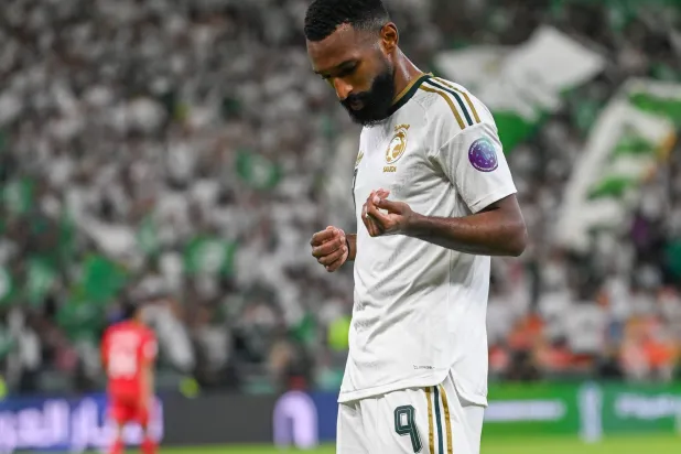 البريكان محتفلا بالهدف الأول (تصوير: علي خمج)