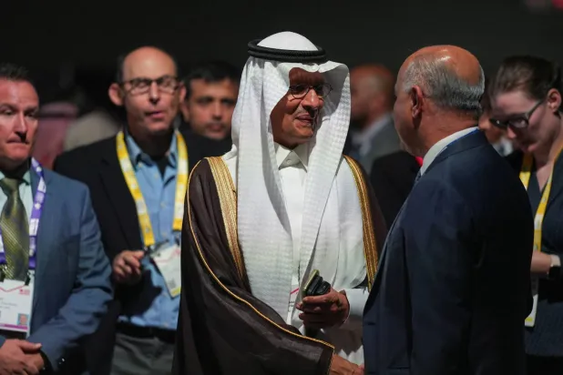 وزير الطاقة السعودي خلال حفل افتتاح المؤتمر العالمي الرابع والعشرين للبترول في كالغاري بكندا عام 2023 (رويترز)