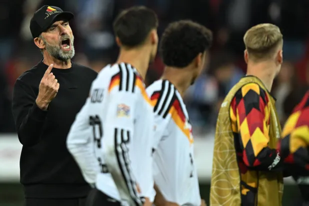 Football - Nations League - Group A2 - Germany v Greece - WWK Arena, Augsburg, Germany - September 27, 2026 Germany coach Jurgen Klopp reacts at the end of the match. (Reuters)