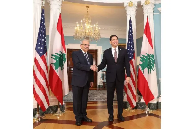رئيس الحكومة اللبنانية نواف سلام يلتقي وزير الخارجية الأميركي ماركو روبيو (الوكالة الوطنية للإعلام)