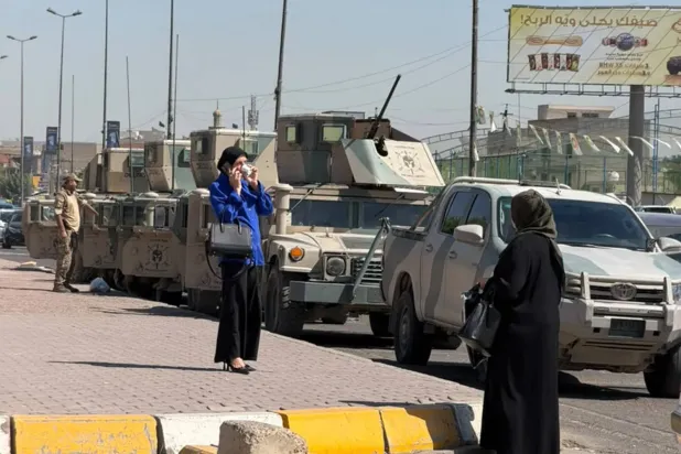 Irak güvenlik güçlerine ait araçlar Bağdat’ta (Arşiv-AFP)
