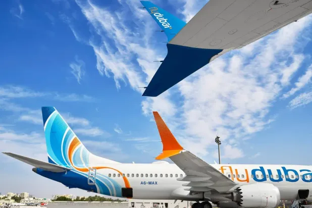 Flydubai şirketine ait iki uçak (Arşiv – Şarku’l Avsat)