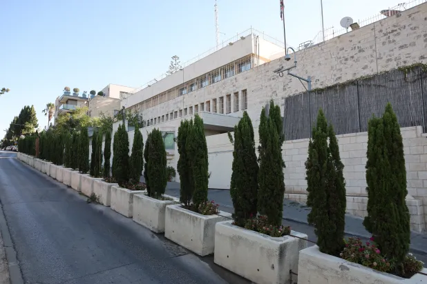A view shows the British Consulate General in East Jerusalem, 09 September 2026. (EPA)