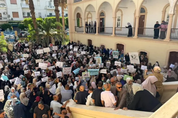 جانب من إضراب المعلمين في طرابلس الأحد (نقابة معلمي طرابلس المركز)