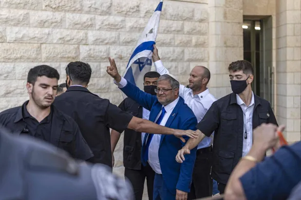 وزير الأمن القومي الإسرائيلي إيتمار بن غفير في المحكمة العليا الإسرائيلية (أرشيفية - أ.ف.ب)