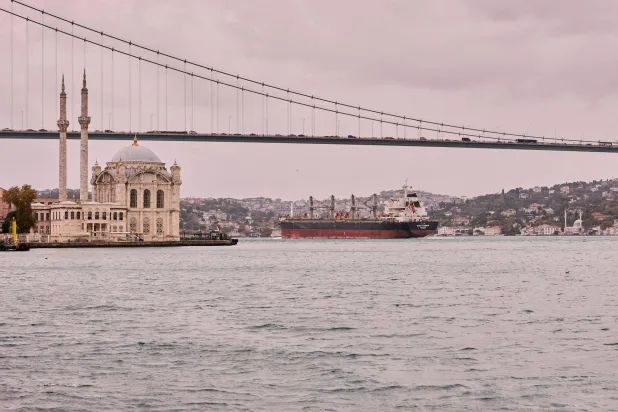 30 September 2026, Türkiye, Istanbul: Ships are sailing on the Bosphorus. Photo: Rolf Vennenbernd/dpa