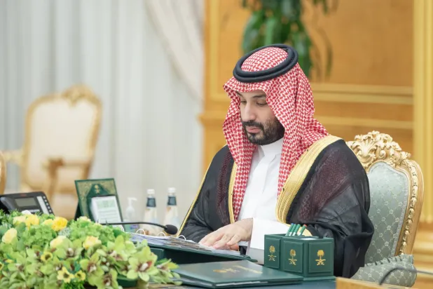 Prince Mohammed bin Salman bin Abdulaziz Al Saud, Crown Prince and Prime Minister, chairs the Cabinet meeting in Riyadh. (SPA)