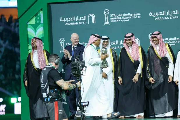 تتويج المنتخب السعودي بلقب البطولة الخليجية (تصوير: عدنان مهدلي) 