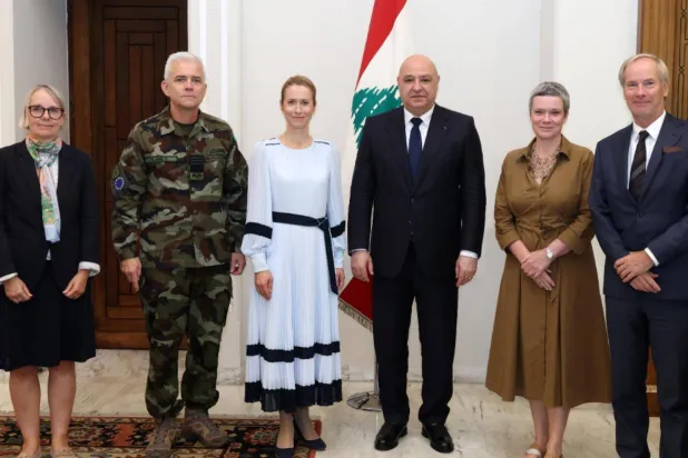 الرئيس اللبناني جوزيف عون مستقبلاً الممثلة العليا للاتحاد الأوروبي للشؤون الخارجية والسياسة الأمنية كايا كالاس (الرئاسة اللبنانية)